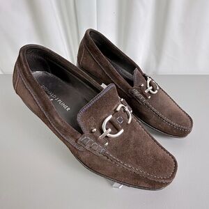 Donald J. Pliner Men's Chocolate Suede Loafers size 9.5